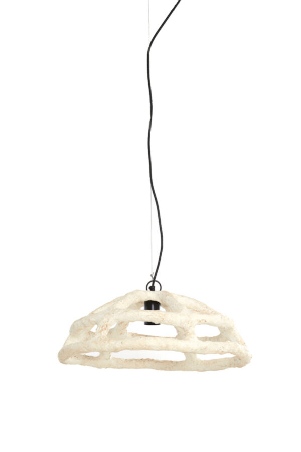 Witte hanglamp van organisch textiel Light & Living Porila - Ø 52 cm - Image 2