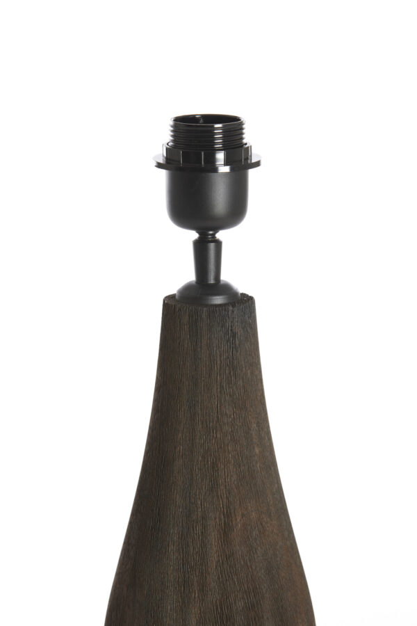 Houten tafellampvoet donkerbruin Light & Living Trapino - H 42 cm - Image 3