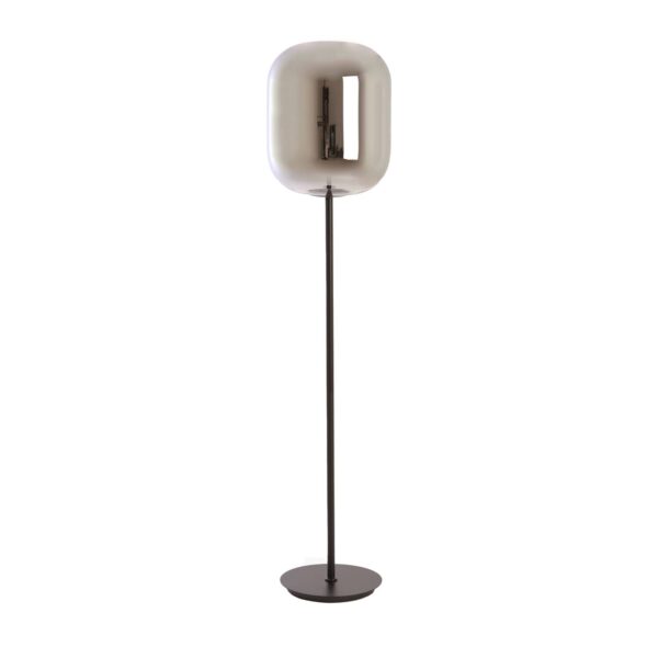 Eenvoudige vloerlamp met rookglazen kap Light & Living Julia - H 160 cm