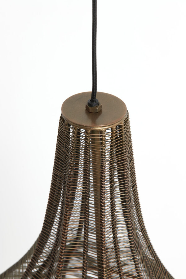 Industriële draad hanglamp met metaalstructuur Light & Living Mariama - Ø 25 cm - Image 9