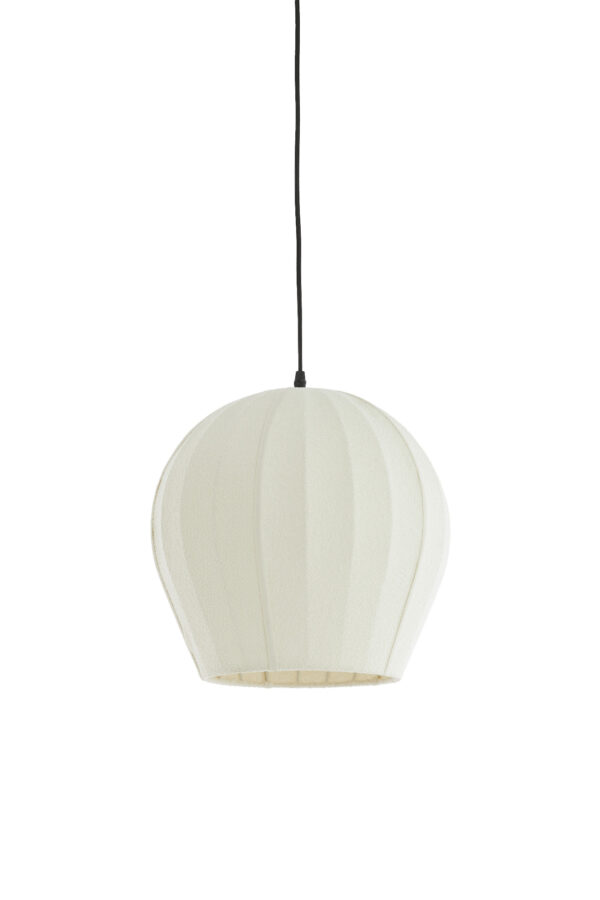 Witte ronde stoffen hanglamp Light & Living Zagori - Ø 35 cm - Image 2