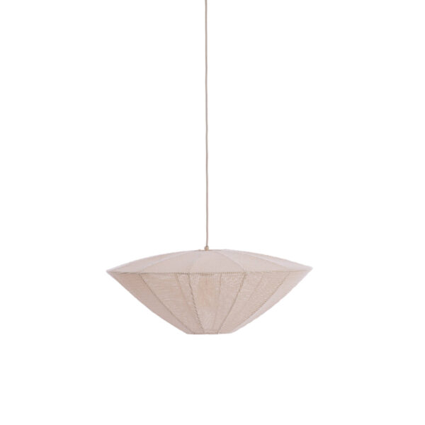 Geweven witte stoffen hanglamp Light & Living Satilla - Ø 50 cm