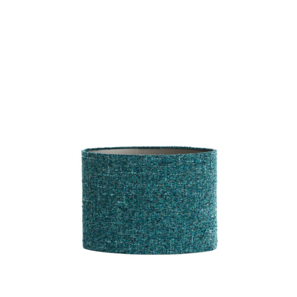 Cilindervormige turquoise lampenkap van stof Light & Living Osire - H 28 cm