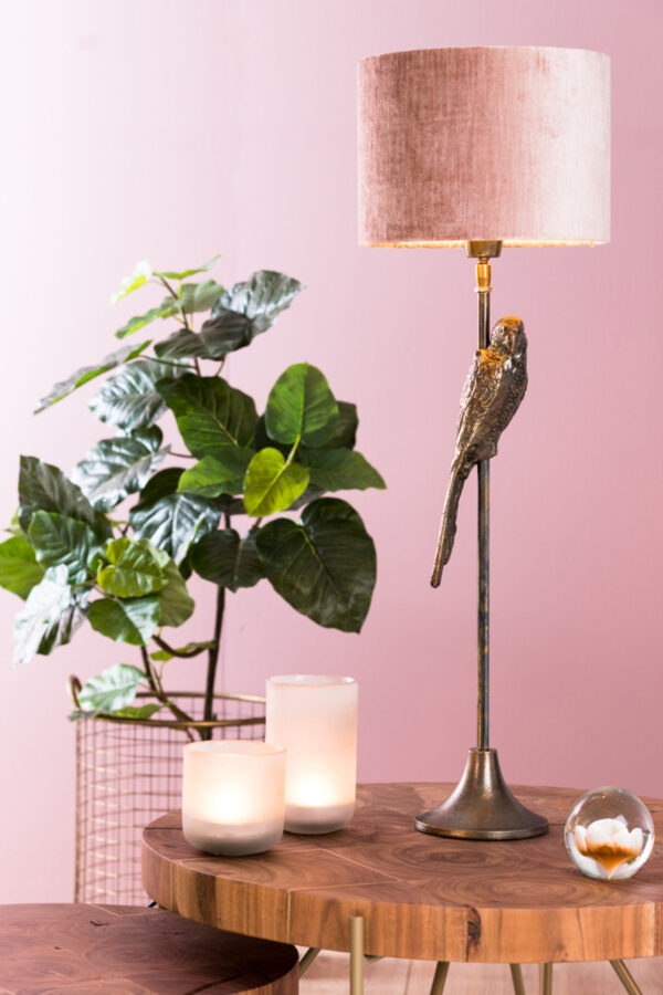 Fluwelen lampenkap oudroze Light & Living Gemstone - Ø 25 cm - Image 4