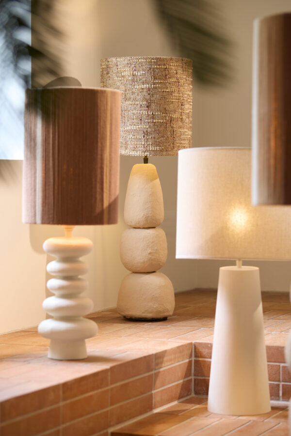 Cilindervormige beige stoffen lampenkap Light & Living Osire - Ø 40 cm - Image 4