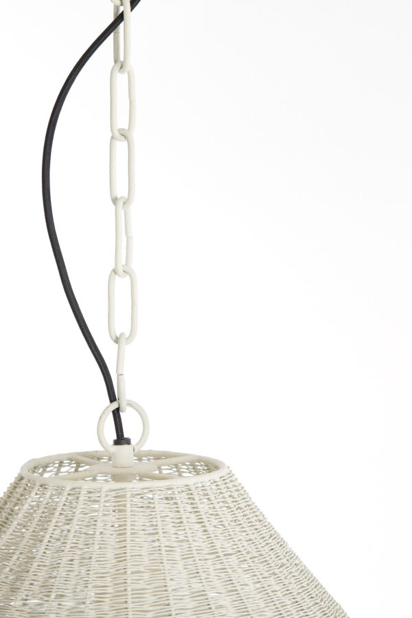 Witkleurige rieten hanglamp Light & Living Arriate - Ø 33 cm - Image 5