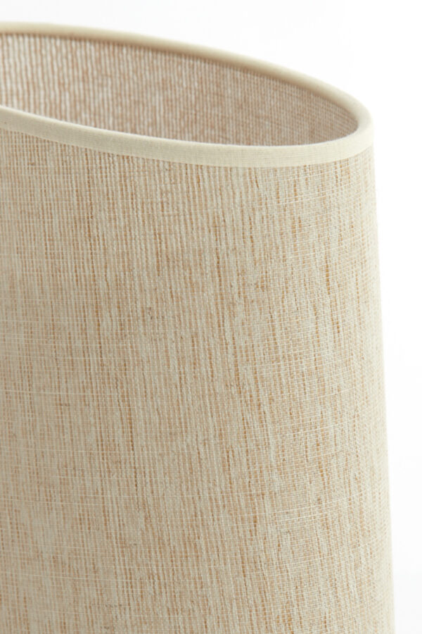 Cilindervormige lampenkap van beige stof Light & Living Breska - H 39 cm - Image 6