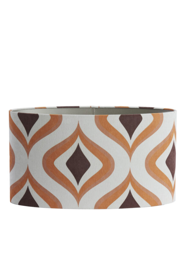 Retro oranje lampenkap patroon Light & Living Cookie - H 32 cm - Image 2