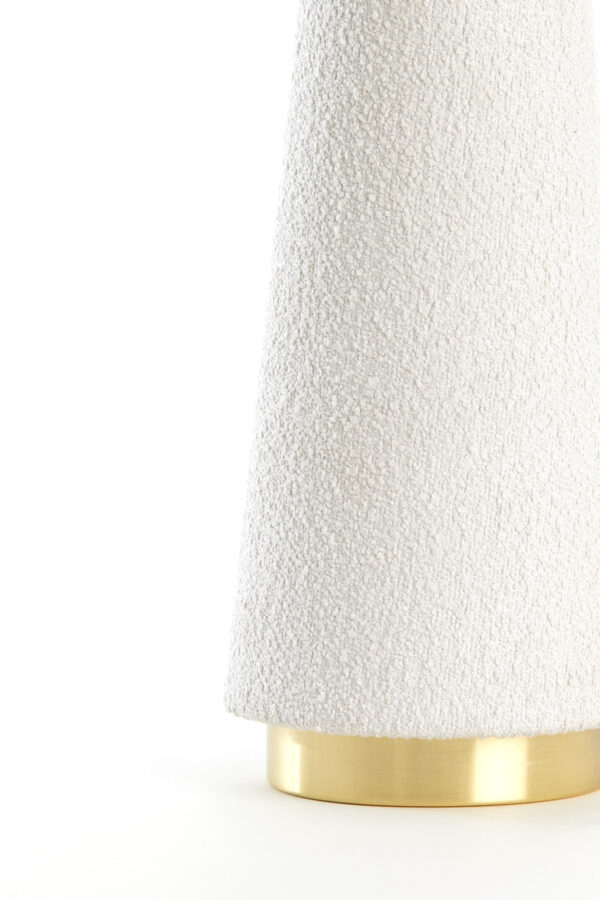 Witte vintage tafellamp met kap Light & Living Devia - H 61 cm - Image 5