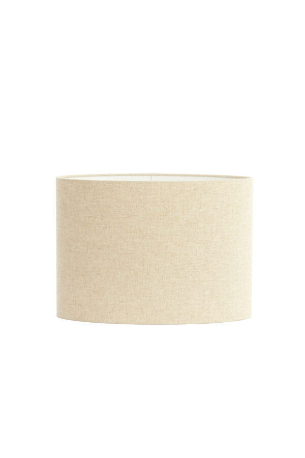 Beige cilindervormige stoffen lampenkap Light & Living Livigno - H 32 cm - Image 2