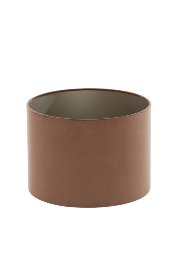 Bruingekleurde cilindervormige lampenkap Light & Living Velours - Ø 40 cm - Image 3