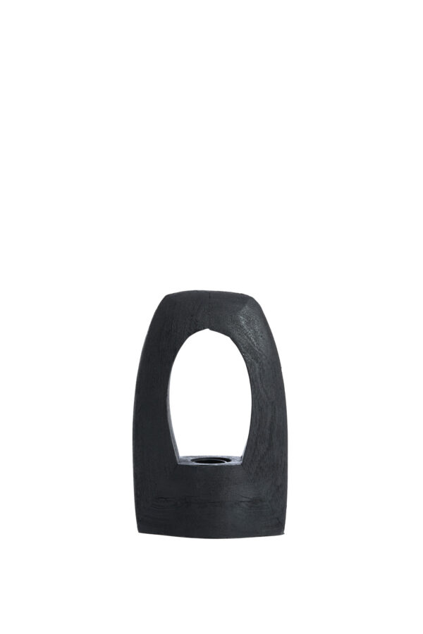 Zwarte houten lampenvoet Light & Living Carini - H 25 cm - Image 2