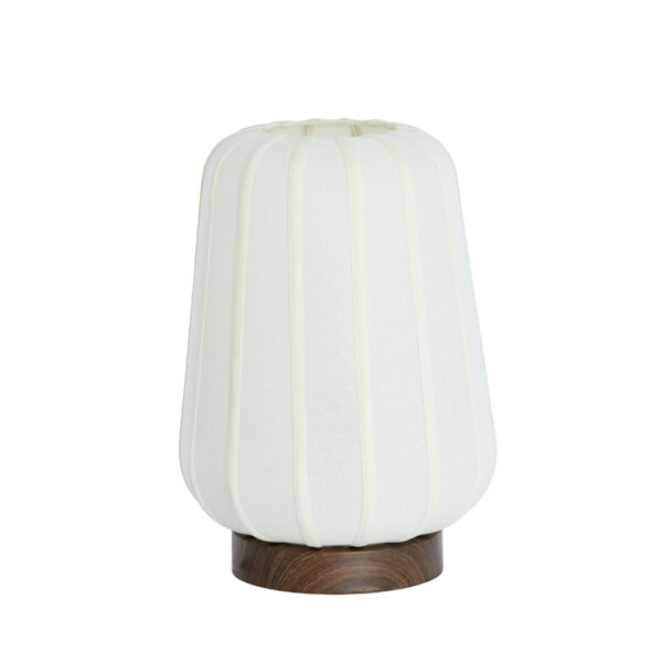 Stoffen tafellamp in crème kleur Light & Living Bibury - H 41,5 cm