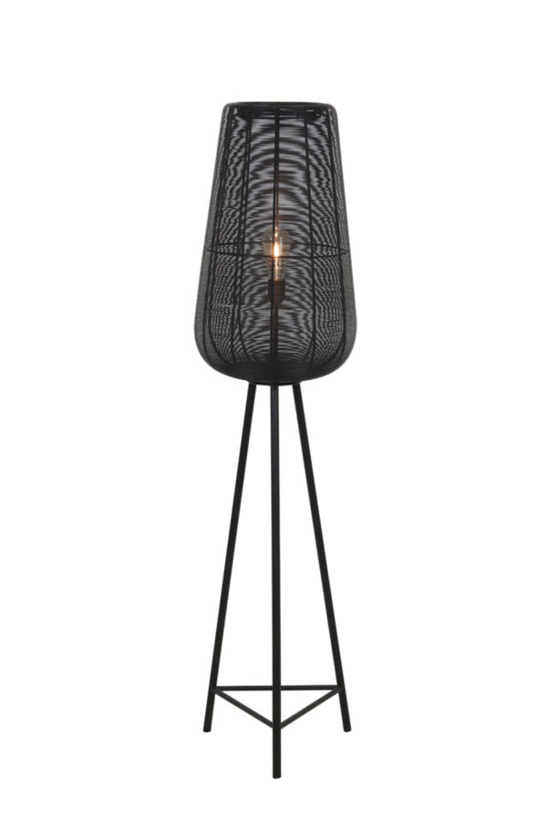 Zwarte metalen vloerlamp voor sfeerverlichting Light & Living Adeta – H 147 cm - Image 6