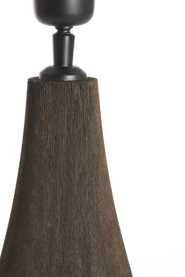 Houten tafellampvoet donkerbruin Light & Living Trapino - H 42 cm - Image 4