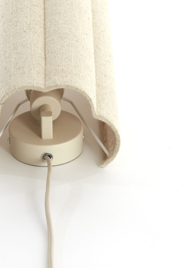 Stoffen lampenkap beige golvend Light & Living Fringe - H 30,5 cm - Image 5