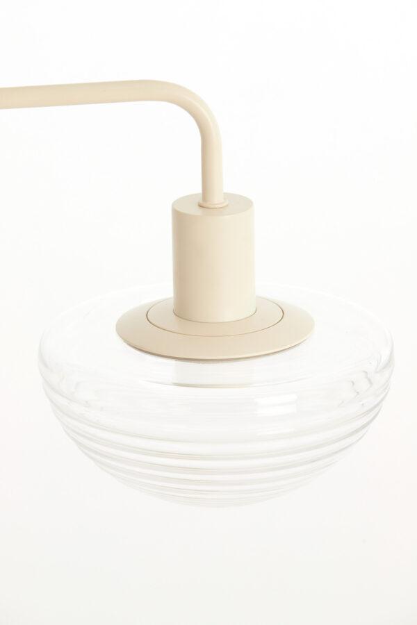 Cremekleurige tafellamp met glazen kapje Light & Living Baylie - H 61 cm - Image 5