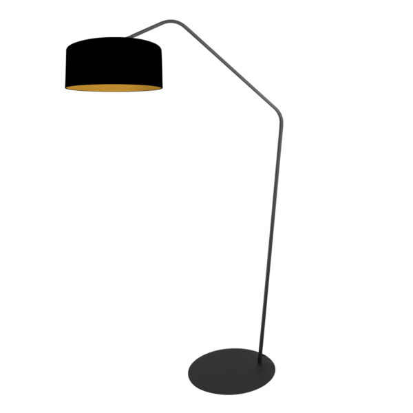 Zwarte booglamp zwart/gouden kap Anne Lighting ZigZag - Image 2