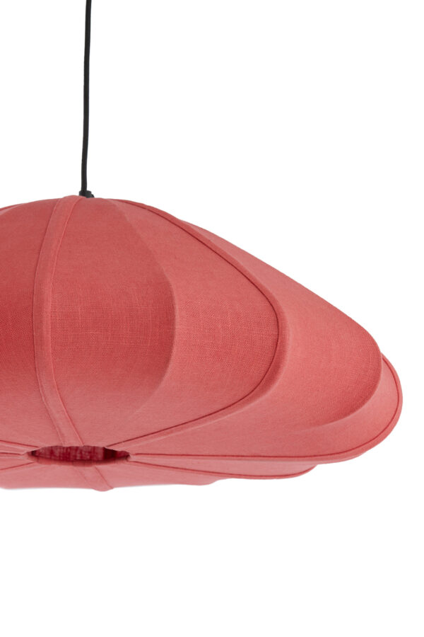Rode stoffen hanglamp met warme uitstraling Light & Living Cesano - Ø 64 cm - Image 3