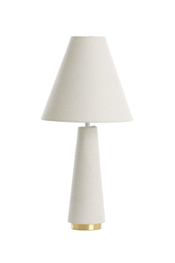 Witte vintage tafellamp met kap Light & Living Devia - H 61 cm - Image 2