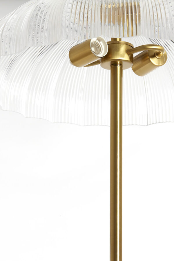 Klassieke vloerlamp goud met paraplu glas Light & Living Fungo - H 155 cm - Image 3