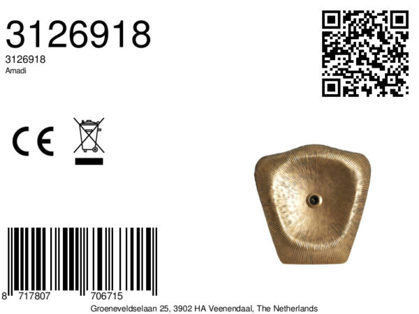 Gouden lampenkap uniek design Light & Living Amadi - H 51 cm - Image 8