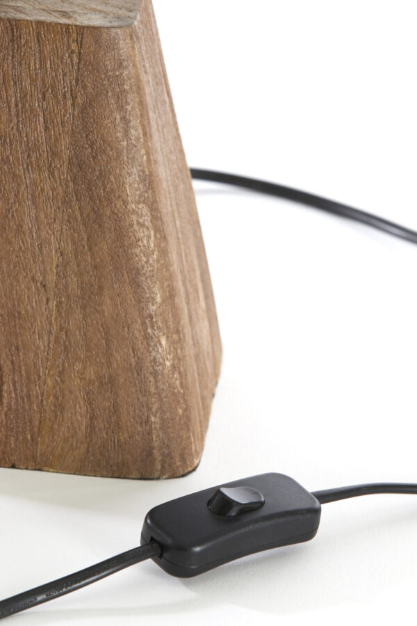 Houten lampvoet met fitting voor verlichting Light & Living Kardan - H 15 cm - Image 7