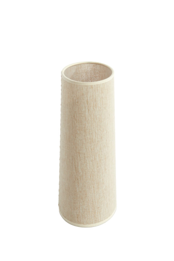 Cilindervormige lampenkap van beige stof Light & Living Breska - H 39 cm - Image 4