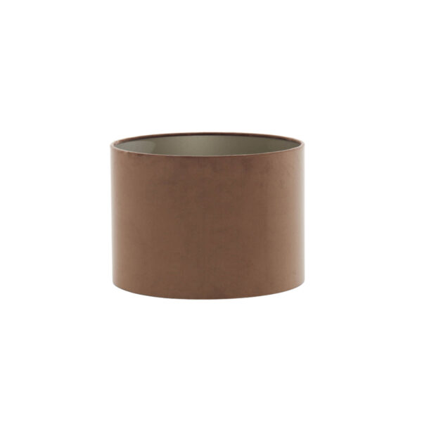 Cilindrische lampenkap in bruin Light & Living Velours - Ø 30 cm