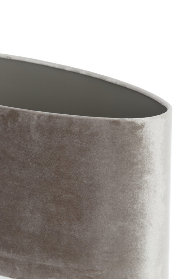 Cilindervormige lampenkap in taupe fluweel Light & Living Palata - H 22 cm - Image 5