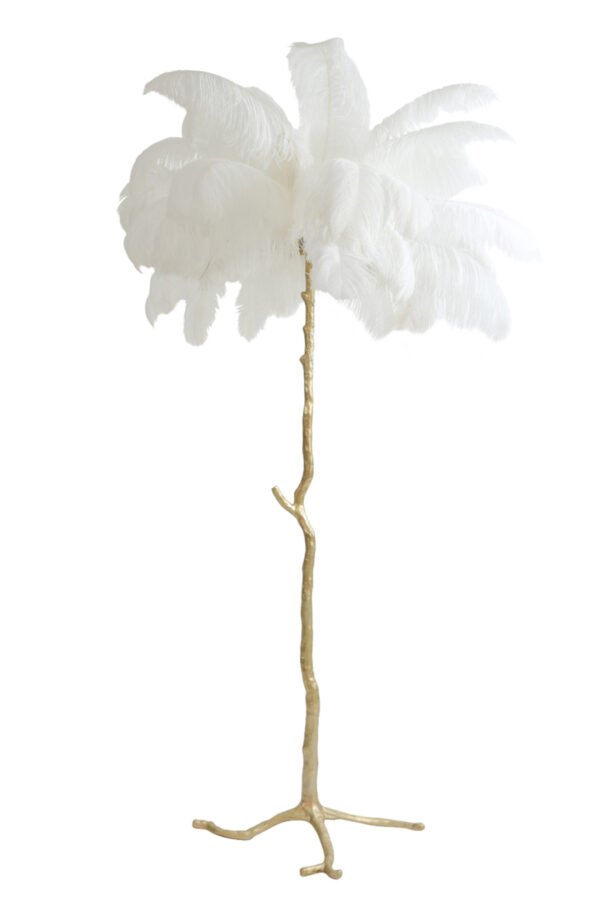 Witte design veren staande lamp Light & Living Feather - H 180 cm - Image 3