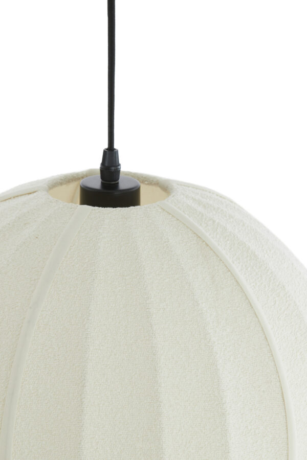 Witte stoffen hanglamp met elegante kap Light & Living Zagori - Ø 44 cm - Image 4