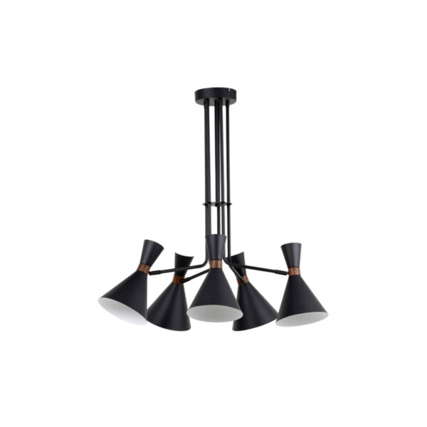 Zwarte metalen hanglamp robuust Light & Living Hoodies - B 86,5 cm