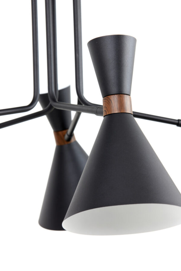 Zwarte metalen hanglamp robuust Light & Living Hoodies - B 86,5 cm - Image 4