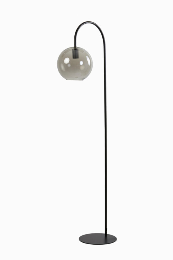 Staande lamp met rookgrijze glasbol Light & Living Subar - H 158 cm - Image 3