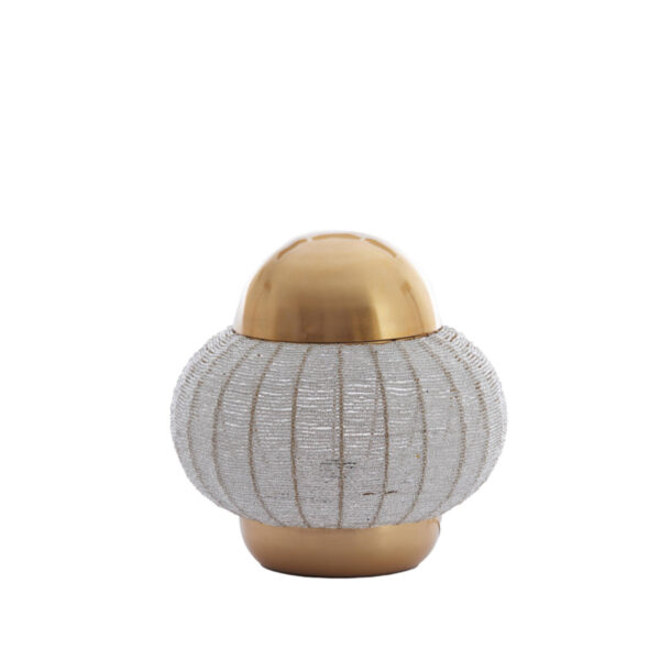Gouden tafellamp met decoratie van kralen Light & Living Cetara - H 33 cm