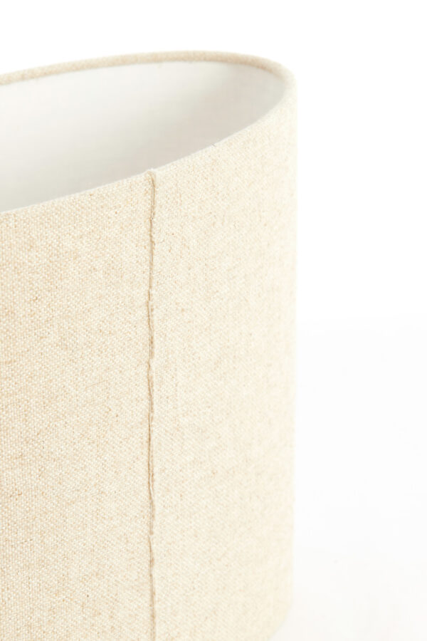 Beige cilindervormige lampenkap van stof Light & Living Livigno - H 28 cm - Image 8