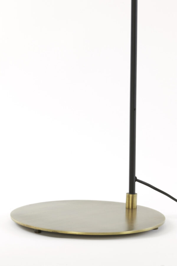 Zwarte vloerlamp met kegelkap vintage Light & Living Braja - H 143 cm - Image 6