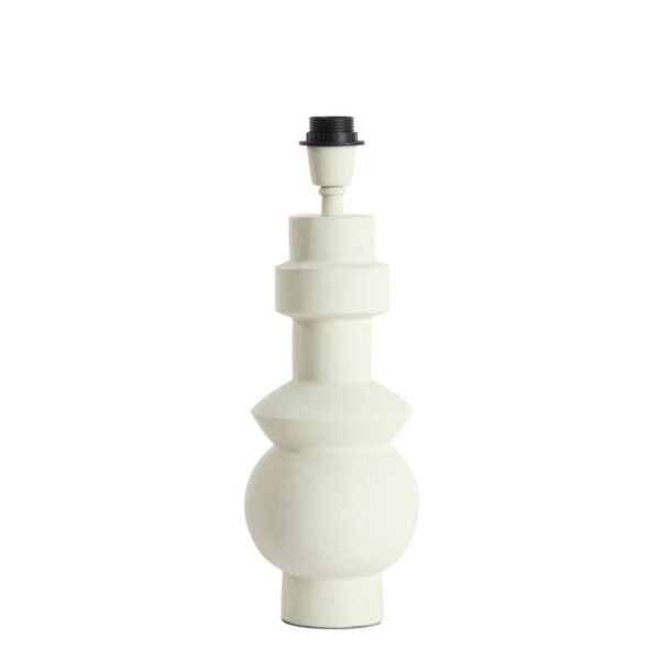 Witte lampenvoet geometrisch design Light & Living Esino - H 38 cm