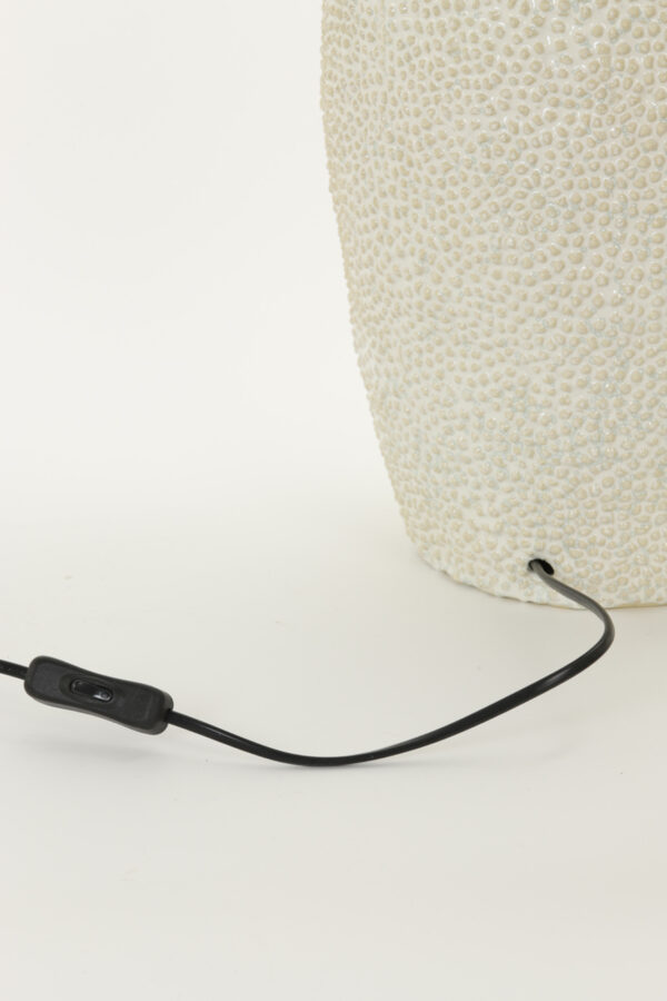 Geribbelde lampvoet beige Light & Living Kyara - H 51,5 cm - Image 5