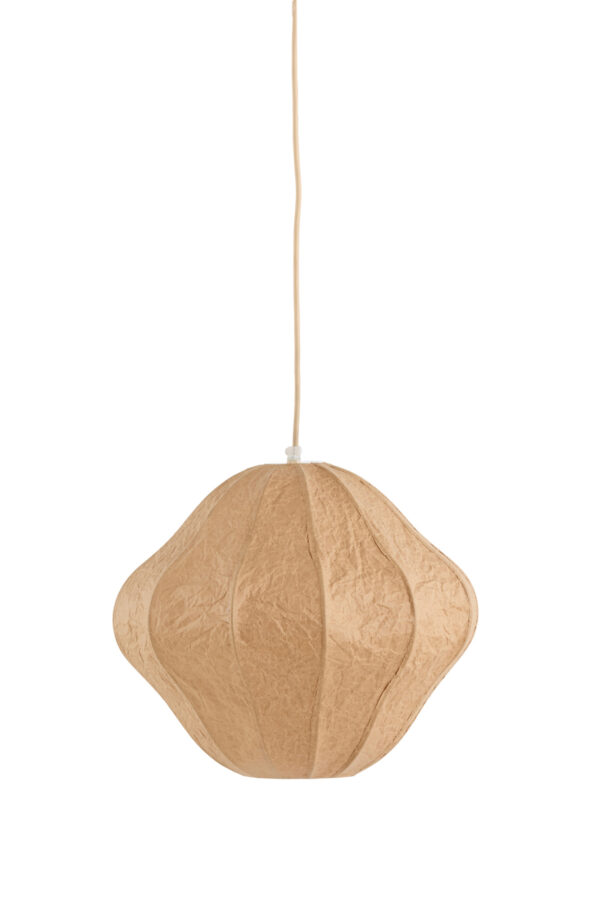 Beige papieren hanglamp in zachte vorm Light & Living Sukau - Ø 38 cm - Image 2
