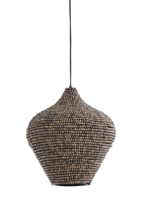 Aardetinten kralen hanglamp met natuurlijke look Light & Living Kalenga - Ø 36 cm - Image 2