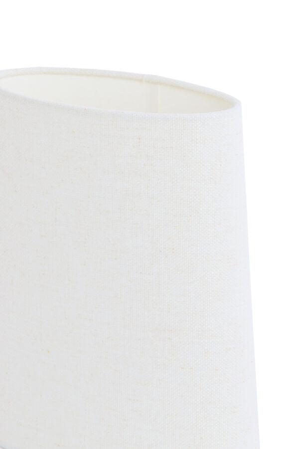 Witte cilindervormige stoffen lampenkap Light & Living Livigno - H 23 cm - Image 5