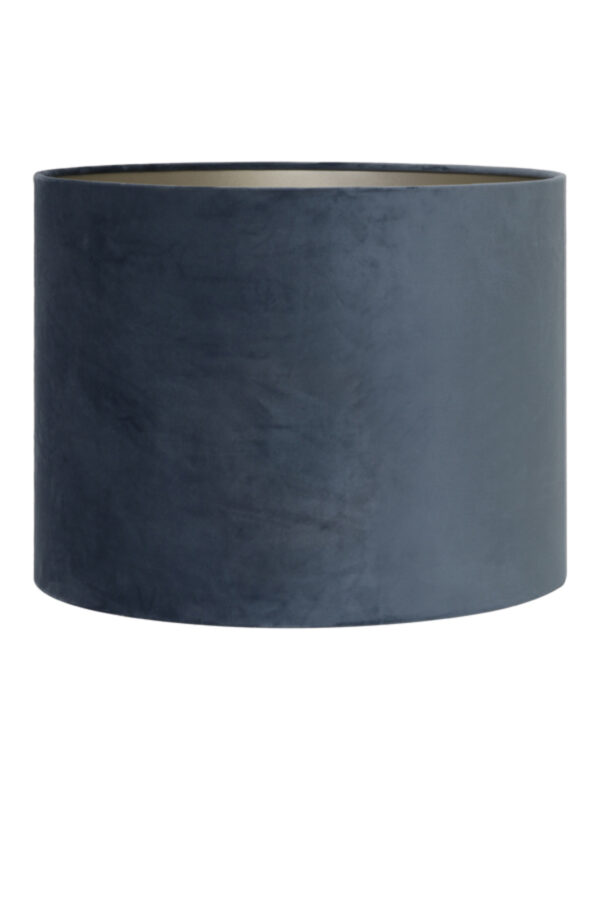 Lampenkap cilindervormig donkerblauw Light & Living Velours - Ø 30 cm - Image 2