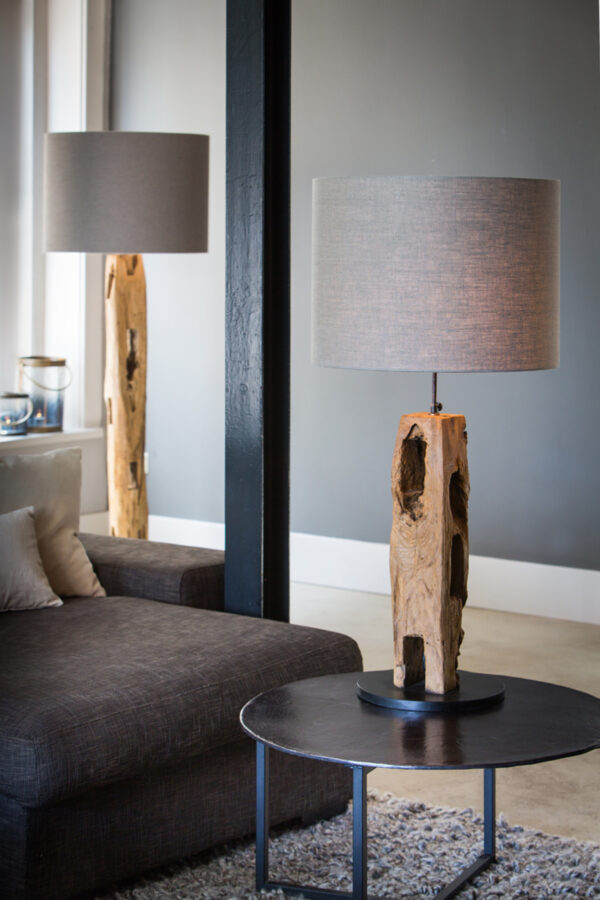 Houten lampvoet met natuurlijke uitstraling Light & Living Karlovo - H 144 cm - Image 4
