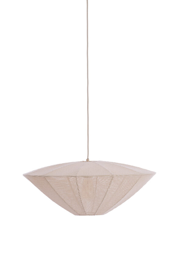 Geweven witte stoffen hanglamp Light & Living Satilla - Ø 50 cm - Image 2