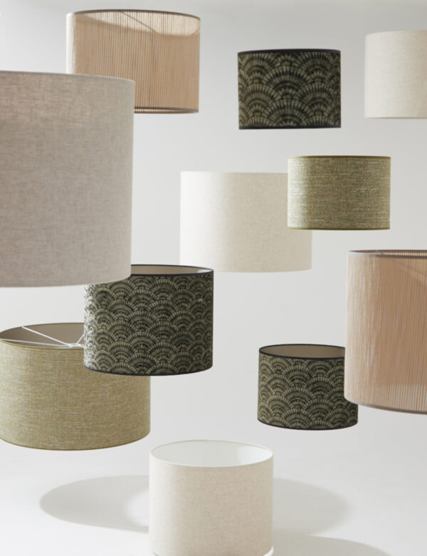 Groene stoffen lampenkap cylinder Light & Living Tweed - Ø 30 cm - Image 5