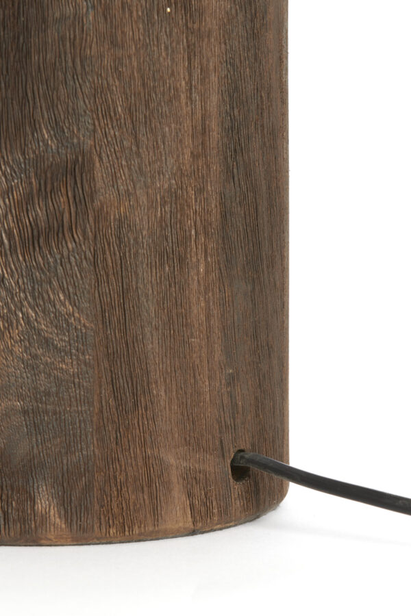 Houten tafellampvoet donkerbruin Light & Living Trapino - H 42 cm - Image 5