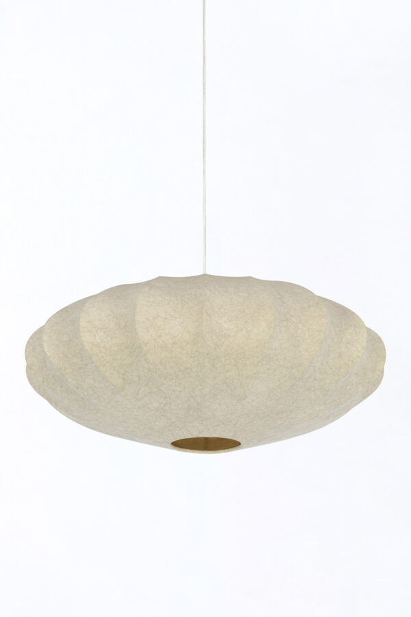 Crèmekleurige ronde hanglamp met textielkap Light & Living Fay - Ø 50 cm - Image 6