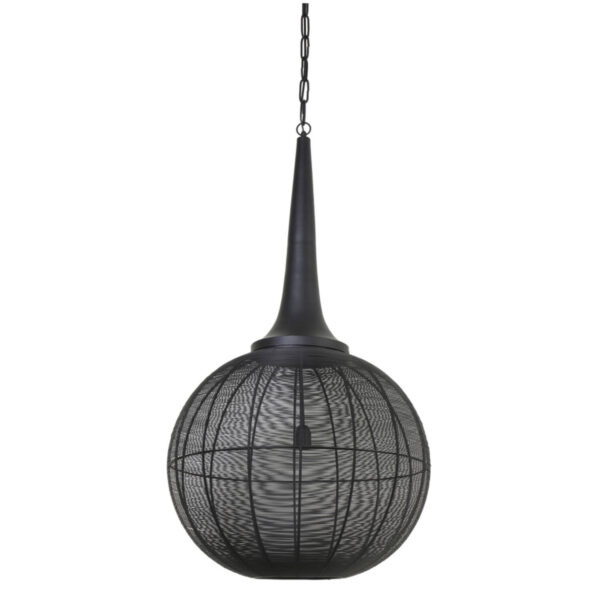 Zwarte metalen hanglamp met stijlvol frame Light & Living Adrienne - Ø 57 cm